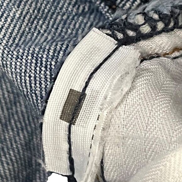 Abercrombie & Fitch The Dad High Rise Distressed Medium Blue Jeans sz 34 / 18L - Picture 15 of 16